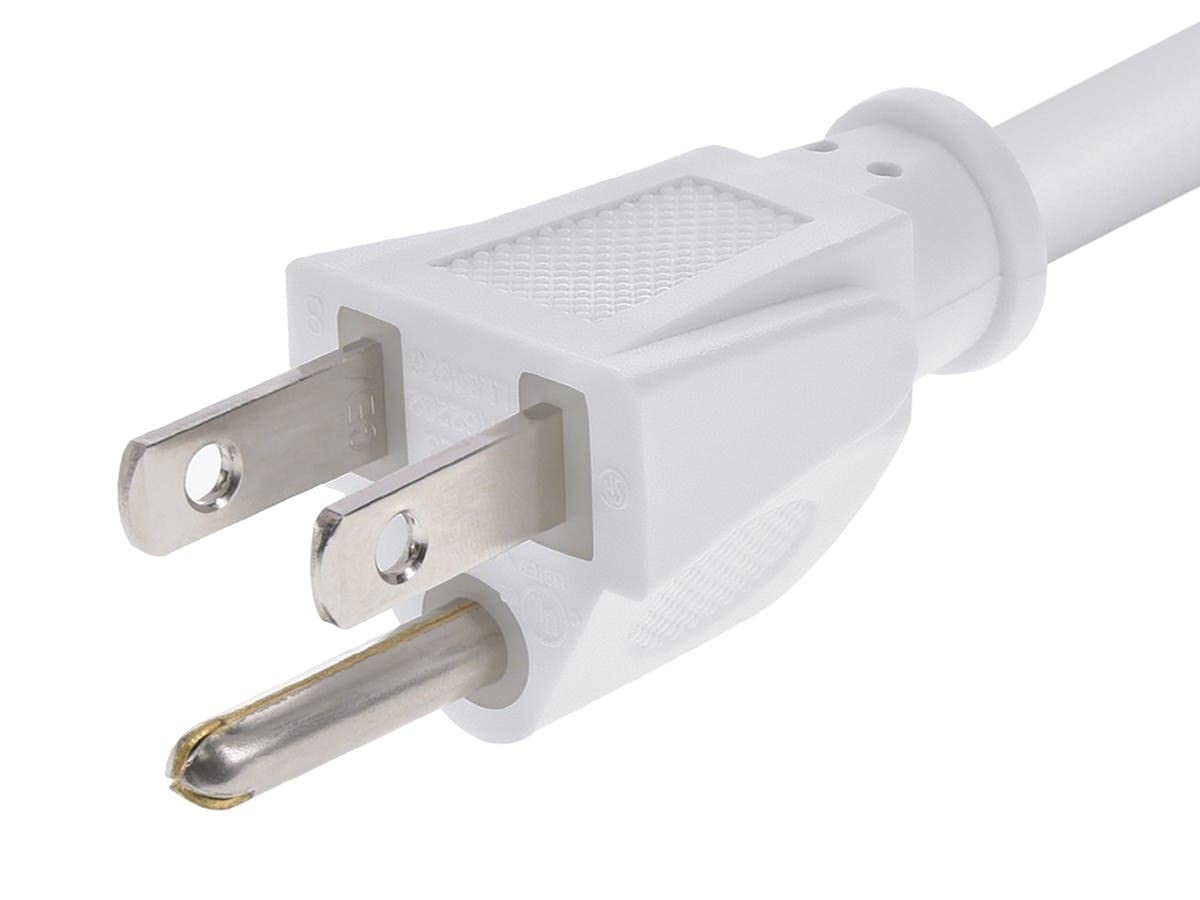 Amazon.com: Monoprice Power Cord - 3 Feet - White | NEMA 5-15P to